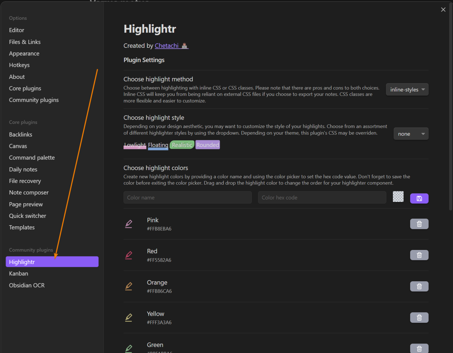 How to highlight in Obsidian