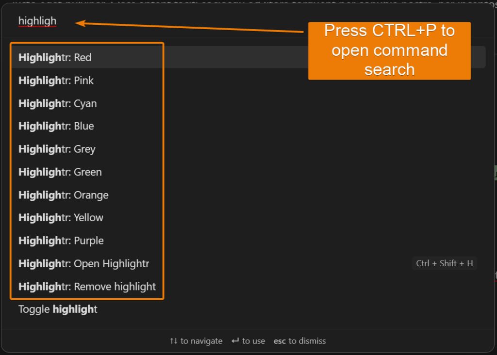 How to highlight in Obsidian