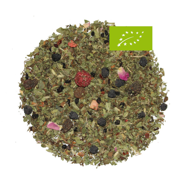 Basentee Beerenkräuter Biotee, Naturbelassene Kräuter-/Früchteteemischung