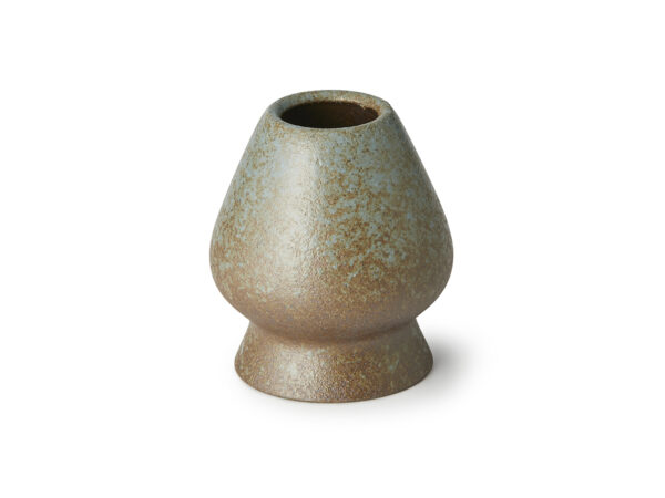 Matcha Besenhalter "Ayato", Porzellan mit Reactive Glaze, H 7 cm, Ø oben 2,4 cm, Ø unten 4,2 cm