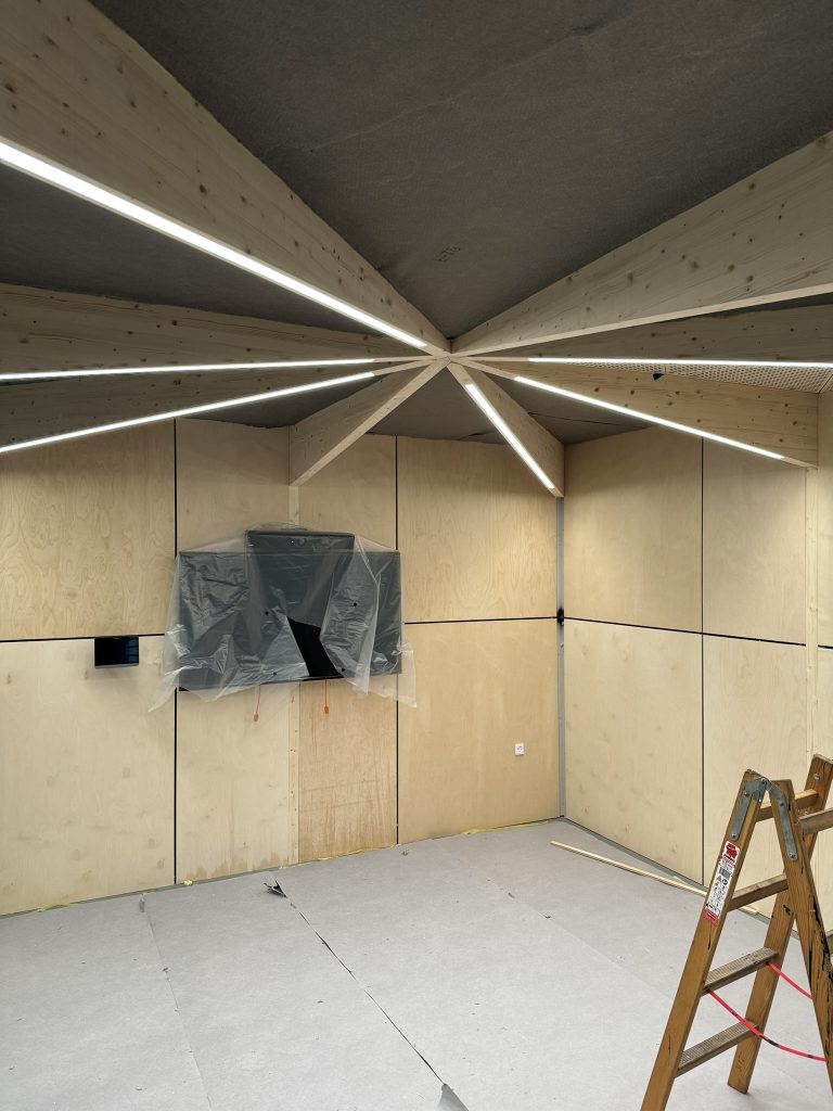 process billeder af kontorombygning med space planning hos clever