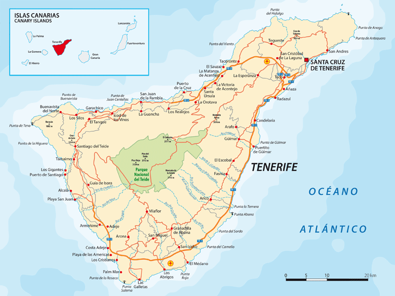 Tenerife map