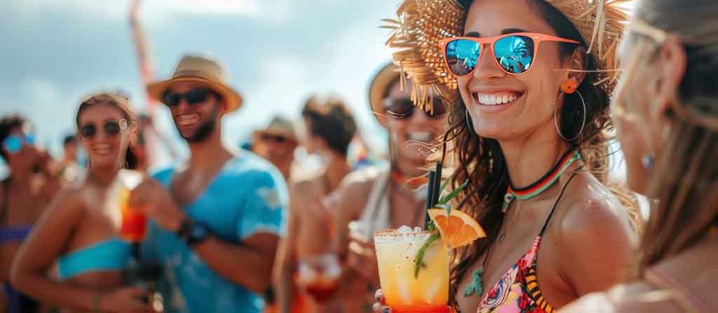 Fête sur la plage