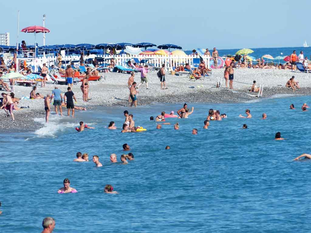 The beach in Ventimiglia