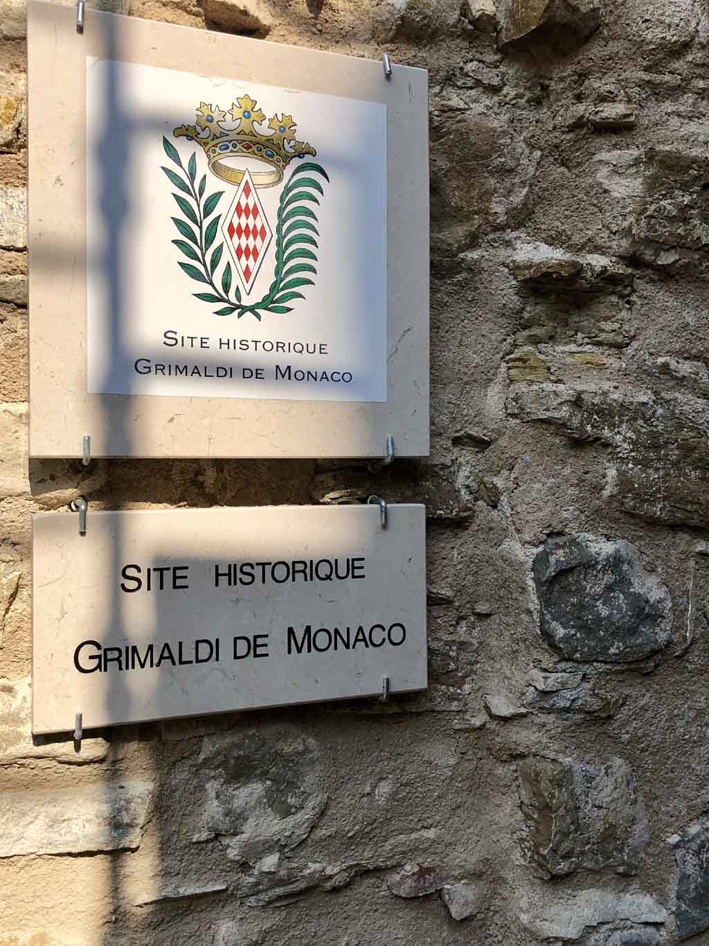 The coat of arms of Monaco