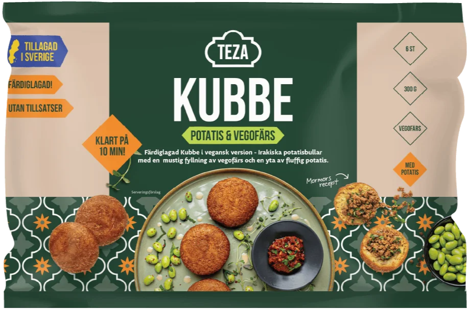 Potatis-kubbe med vegofärs