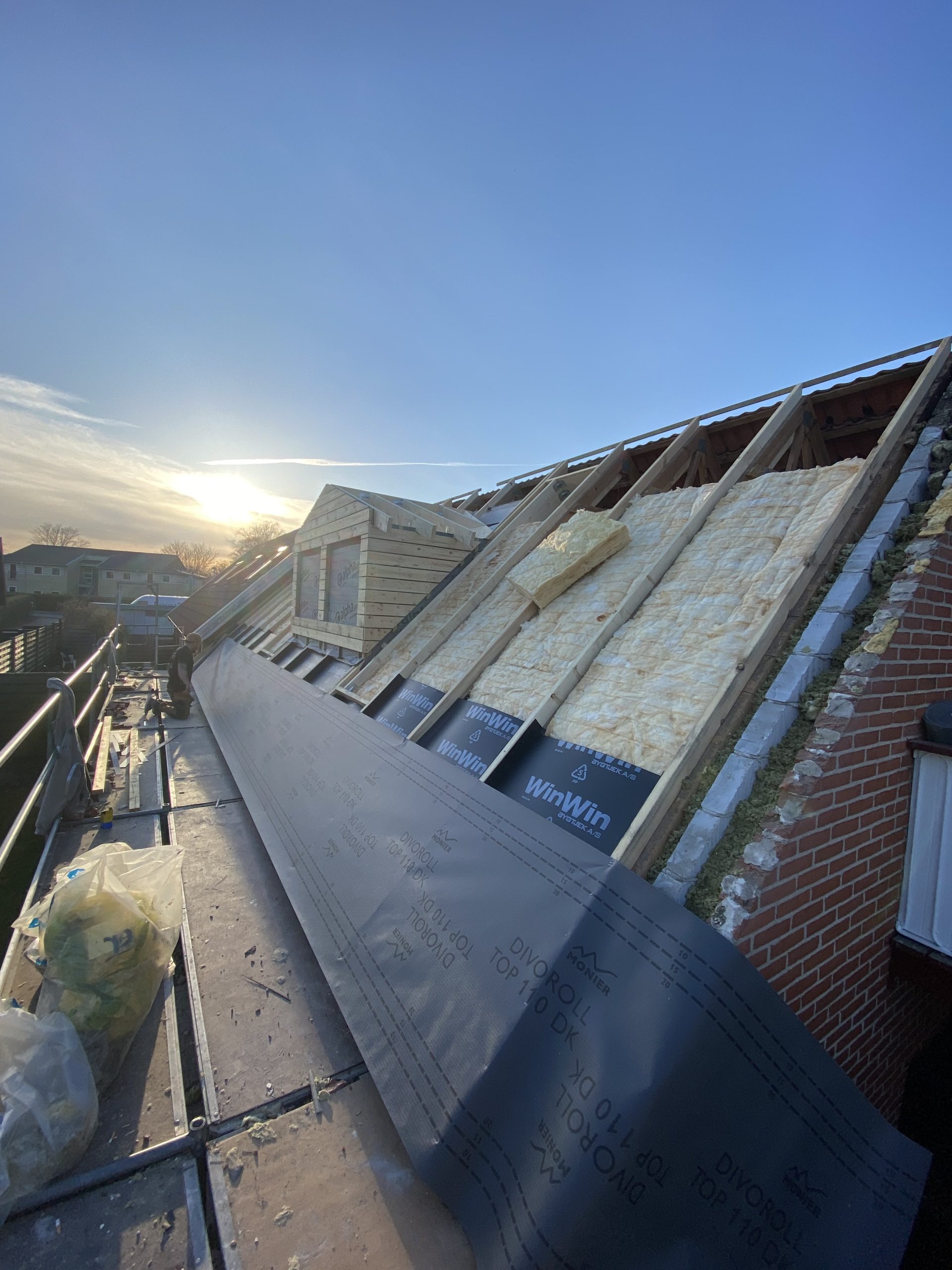 nyt tag og kvist på hus