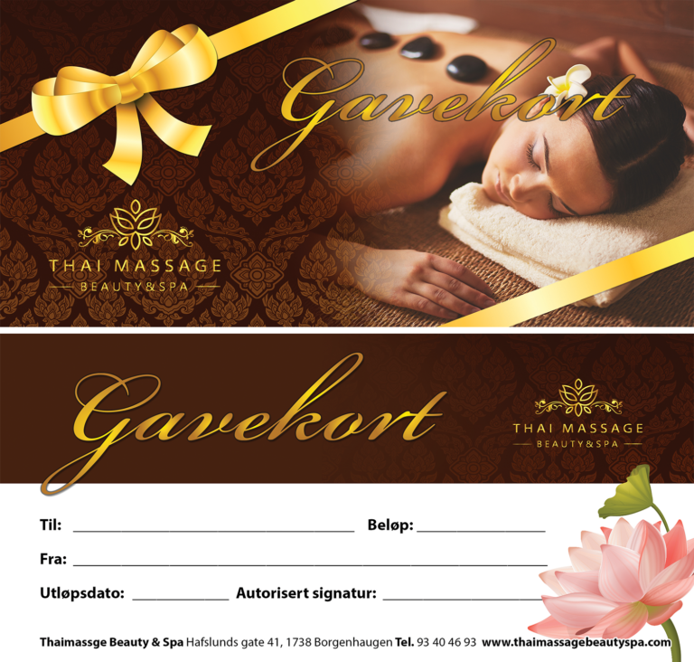 Gavekort – Thai Massage Beauty Spa