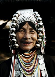 Akha hill tribe women portret