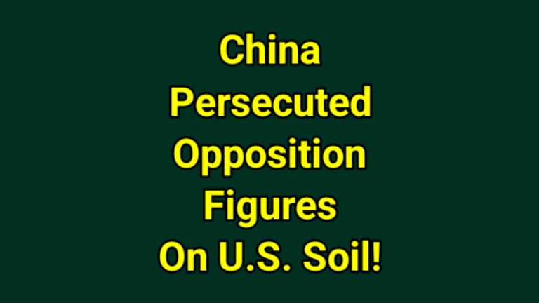 Again China has persecuted opposition figures on U.S. soil!