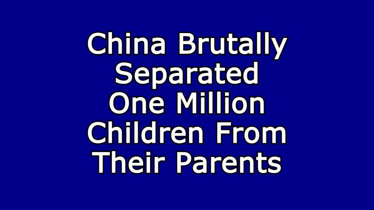 United Nations states: China forcibly separated one million Tibetan children from their parents!