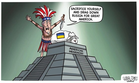 Regarding the Russia Ukraine war hypocritical communist China blames not Russia but the USA for the great suffering of Ukraine! So low!