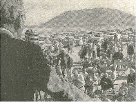 Adamski lectures at Space Craft Convention, 3 April 1955