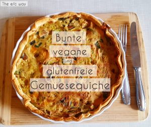 Bunte vegane Quiche mit extra viel Gemüse