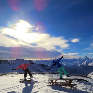 Wir sliden und gleiten und sind einfach glücklich auf den Pisten Val Thorens