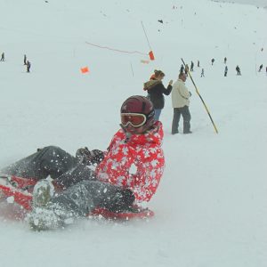 Schlittenfahren in Val Thorens: Rasante Abfahrt auf der Tobbogan