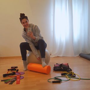 Meinen kleinen Fitnesshelfer und ich