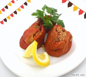 Vegane gefüllte Paprika