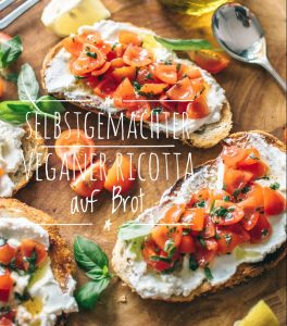 Veganer Ricotta auf Brot