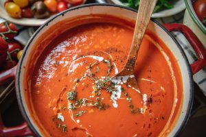 Vegane Rote Linsen-Suppe mit Mango