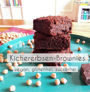Glutenfreie, zuckerfreie und vegane Schokoladen-Brownies aus Kichererbsen