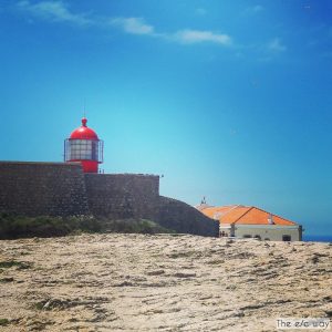 Schönes Ausflugsziel: Farol do Cabo de Sao Vicente, der lichtstärkste Leuchtturm Europas, steht an der Algarve in Portugal