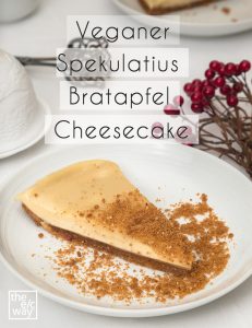 Veganer Spekulatius Bratapfel Cheesecake