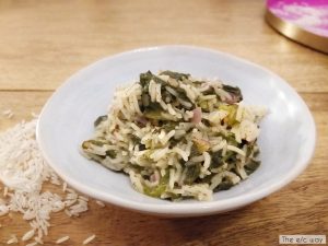 Veganer Dill-Spinat-Reis mit Zitrone