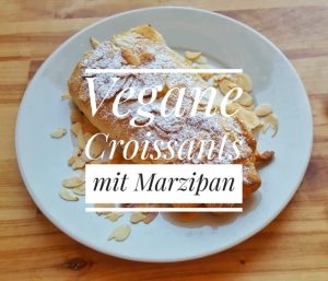 Vegane Croissants mit Marzipan