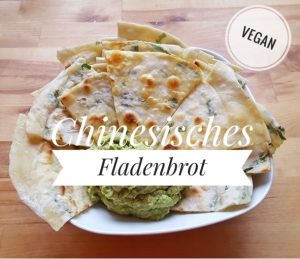 Veganes chinesisches Fladenbrot mit Guacamole 