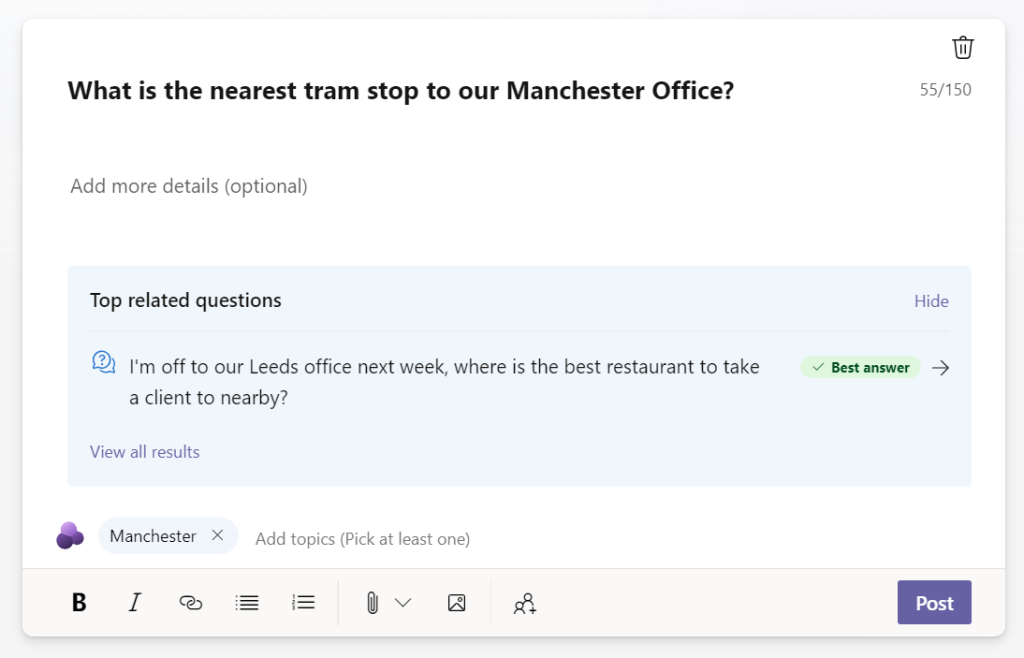 Question with a suggested related answer