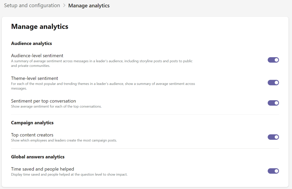 Global answer analytics