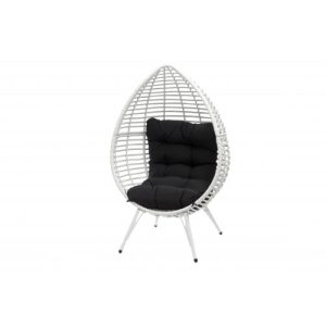 4living - Garden Chair Rattan Egg White - FRI frakt