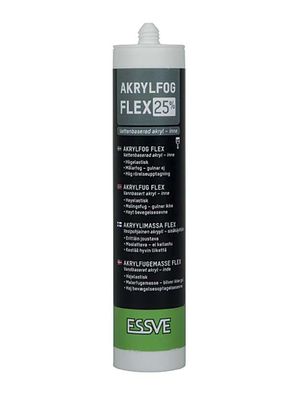 Akrylfog 25% FLEX Essve - VIT - 12-pack