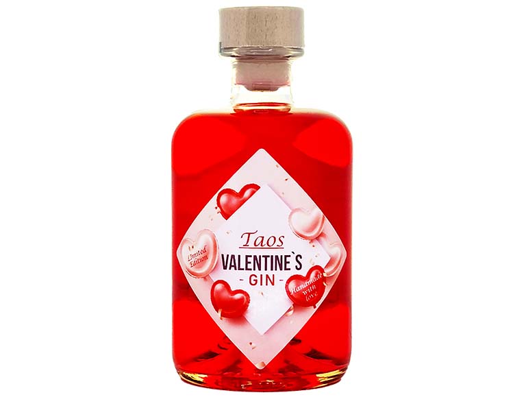 Voorbeeld fles TAOS Valentine gin 37,5° 50cl