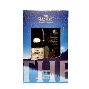 Geschenkverpakking The glenlivet founders reserve met 2 glazen erbij.