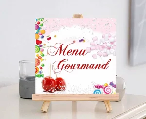 Menu de mariage : Des cartes présentant le menu du repas de l’évènement 