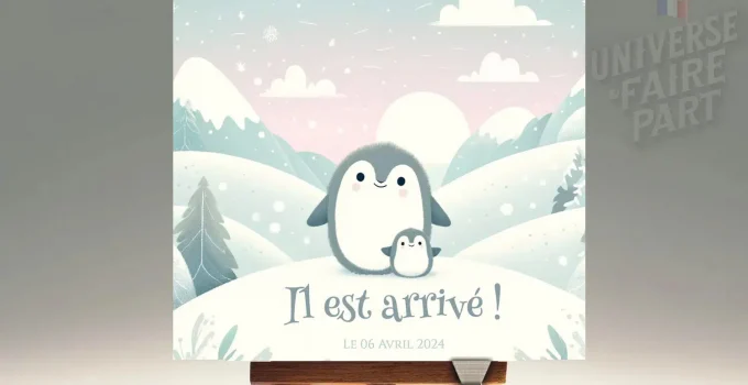 Notre Faire-Part "Petit Pingouin Trop Mignon" !