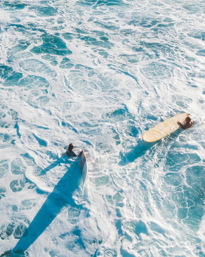 Surfers in the water