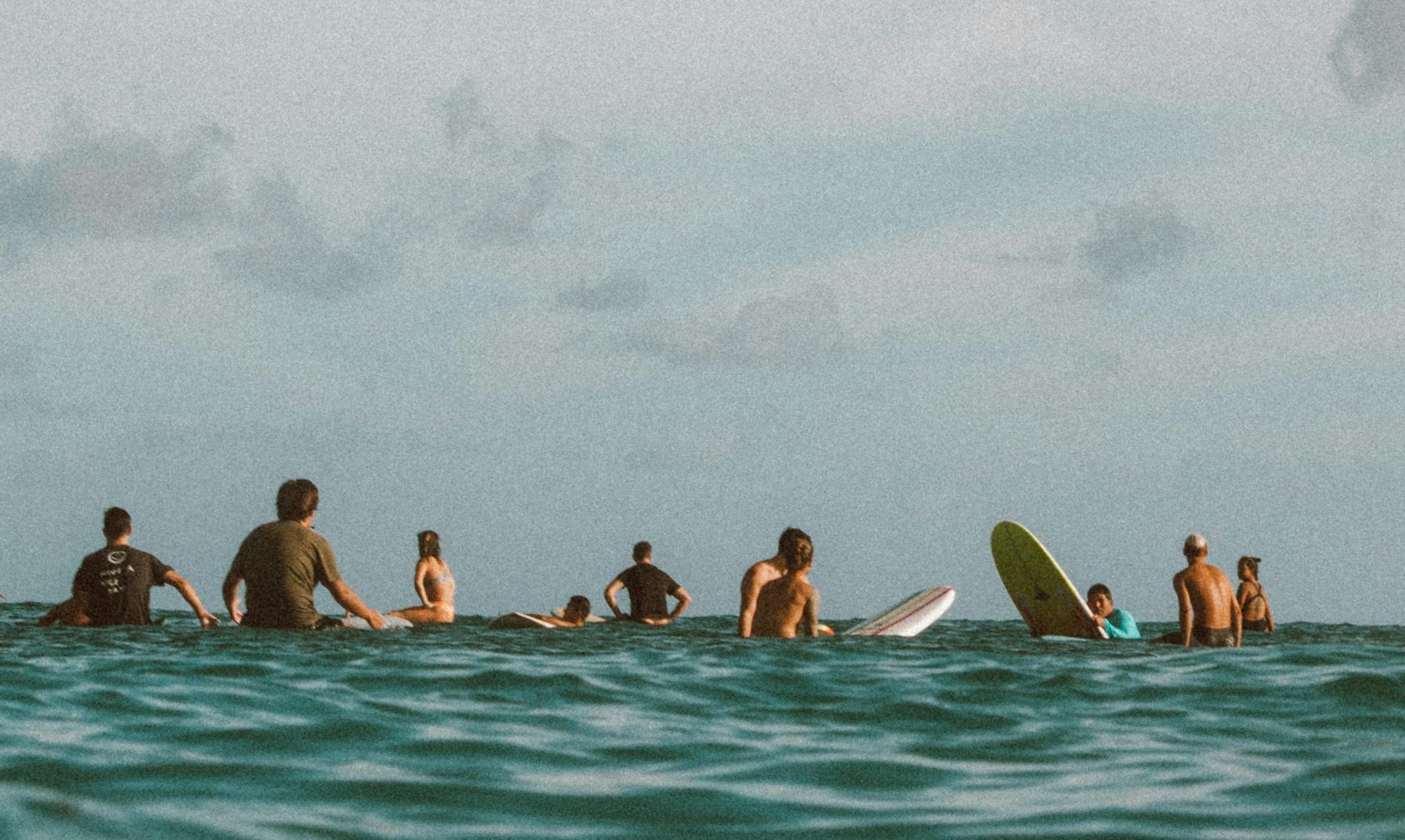 Surfers in the lineup