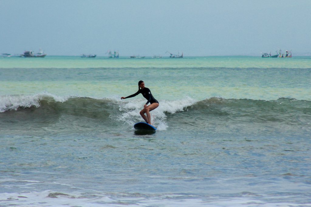 Jimbaran Beach, one of the best surf spots in Bali for beginners