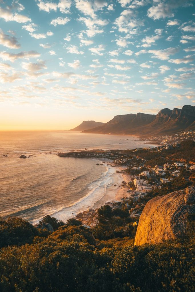 Cape Town ocean view during sunset