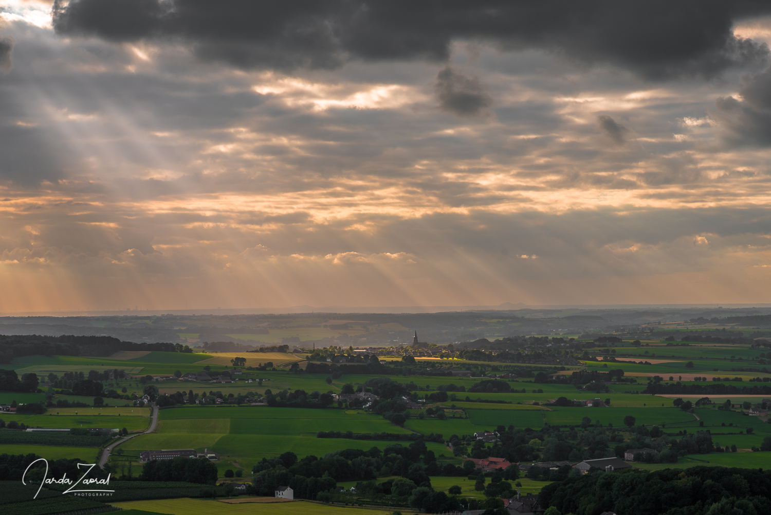 View over the village Vijlen from the highest point of Netherlands