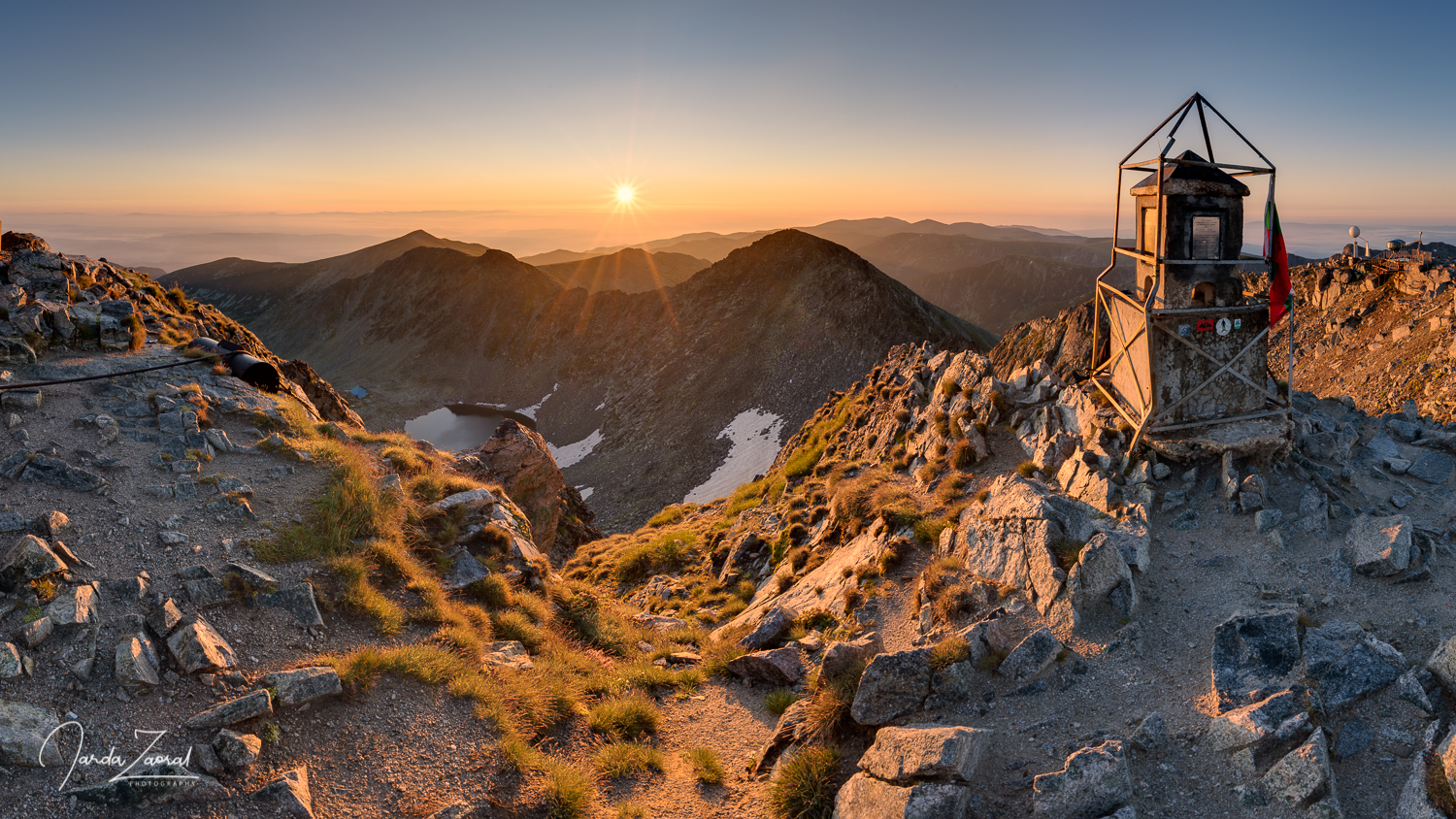 View from the mountain Musala during sunrise