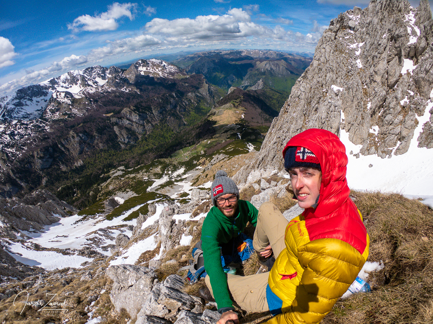 Steep hike on top of Maglič, the highest peak of Bosnia and Herzegovina