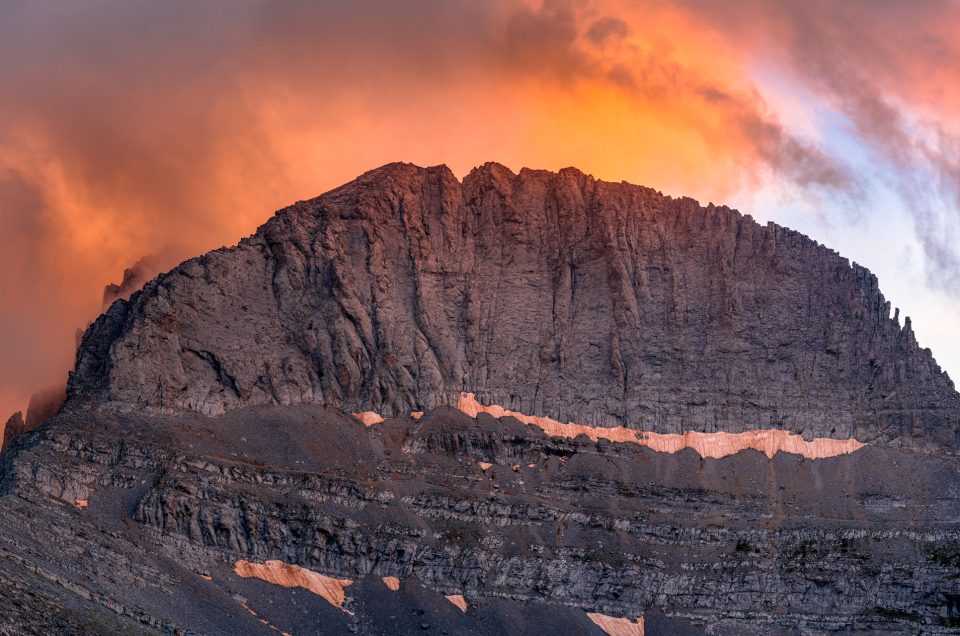 Fascinating sunset at Mount Olympus
