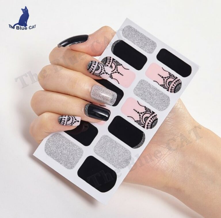 Nail Art Stickers Self-Adhesive DIY Stylish Nail Wraps Full Cover ...