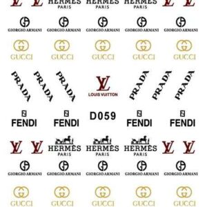 FENDI, PRADA, LV, GUCCI.. NAIL ART STICKERS