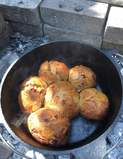 Hot Buns cooked in a Dutch Oven