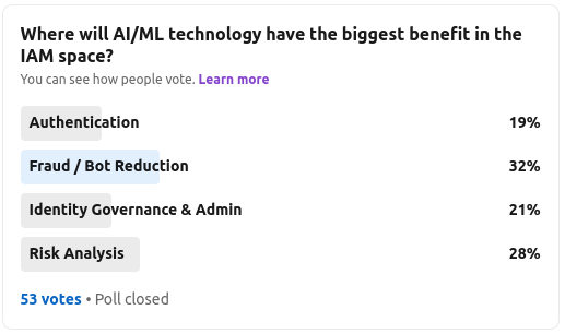 Poll: Where Will AI/ML Have The Biggest Benefit in IAM?